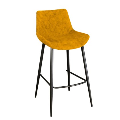 Sigma - Bar Stool (Saffron Fabric)