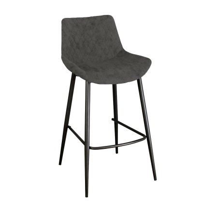 Sigma - Bar Stool (Shadow Grey Fabric)