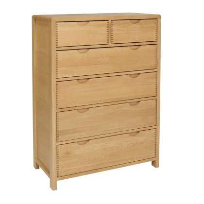 Ercol Bosco Bedroom - 6 Drawer Tall Wide Chest