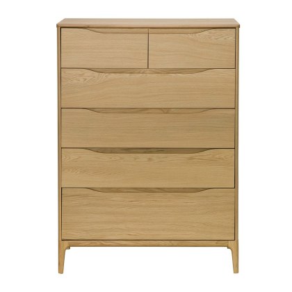 Ercol Rimini - 6 Drawer Tall Wide Chest