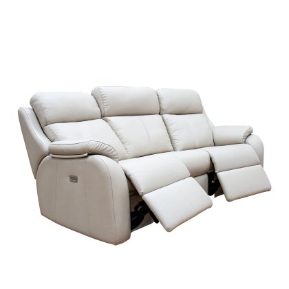 G Plan Kingsbury - 3 Seat Power Recliner Curved Sofa (with Electric Headrest and Lumbar Support)