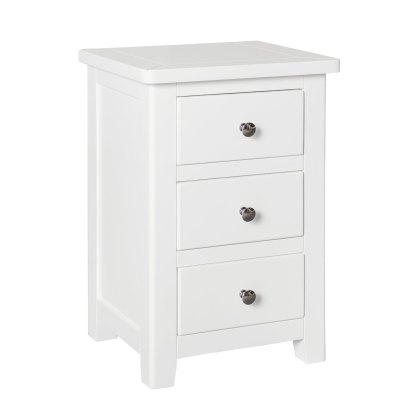 Hartford - Three Drawer Bedside Cabinet (White)