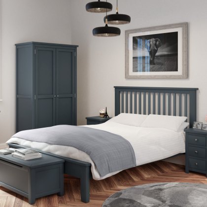 Hartford - Double Bed Frame (Blue)