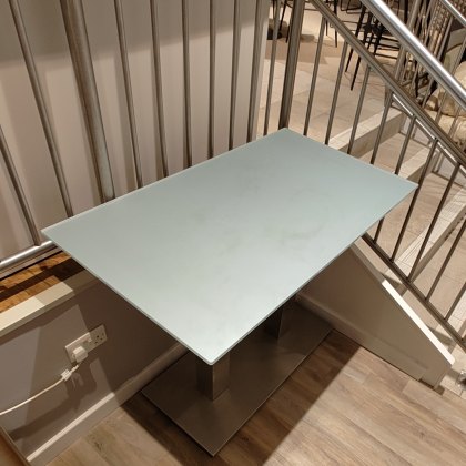 Hamburg - Rectangular Bar Table (Stainless Steel Pedestal)