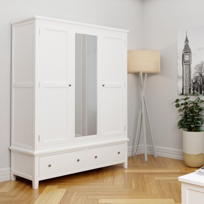 Hartford - Triple Wardrobe (White)