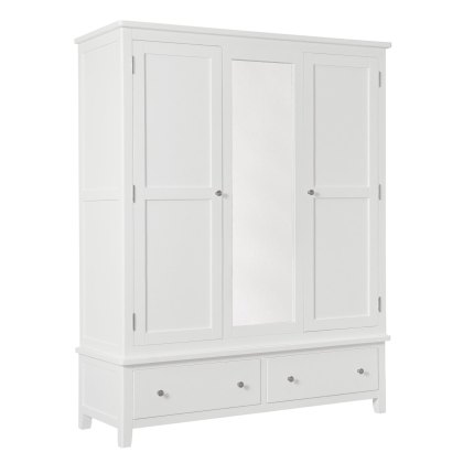 Hartford - Triple Wardrobe (White)