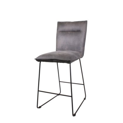 Moonstone - Bar Stool (Grey Fabric)