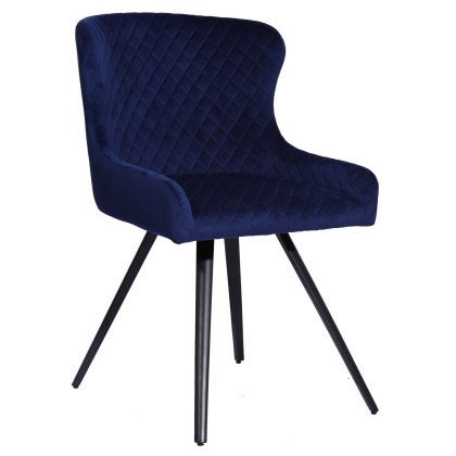 Omega - Dining Chair (Blue Velvet)