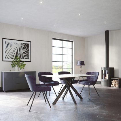 Omega - Dining Chair (Grey Velvet)