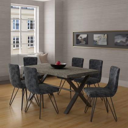 Roxburgh - 150cm Dining Table (Stone Effect)
