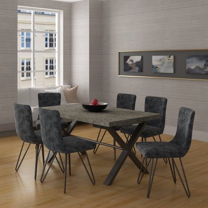 Roxburgh - Dining Chair (Grey Faux Leather)