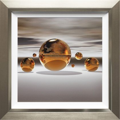 Abstract - Golden Shape I Liquid Art (R3)