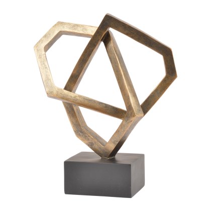 Urban Botanic - Antique Bronze Cubist Sculpture