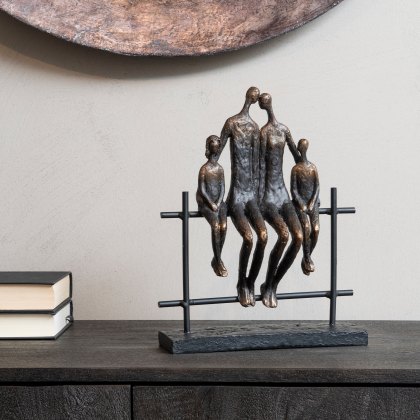 Calm Neutral - Duxford Bench Family Of Four Sculpture