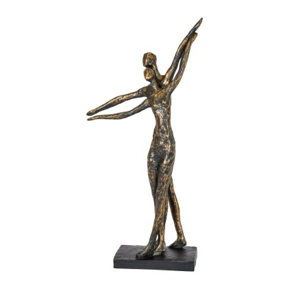 Calm Neutral - Celebrating Bronze Resin Standing Couple