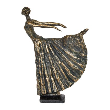 Calm Neutral - Standing Bronze Resin Lady Dancer
