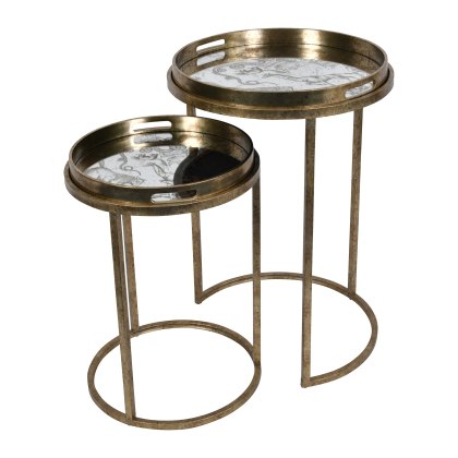 Luxurious Glamour - Constellation Map Set of 2 Side Tray Tables