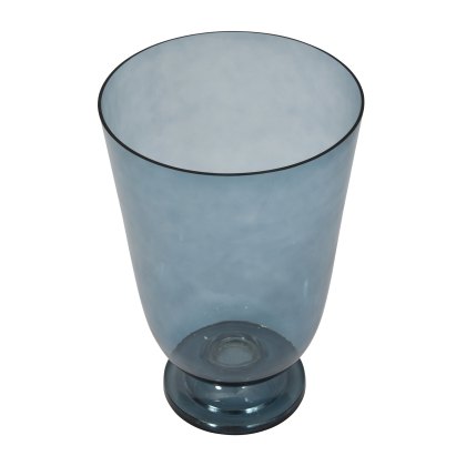 Calm Neutral - Grace Sky Blue Glass Hurricane Large