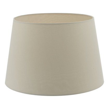 Dar - Cezanne Taupe Faux Silk Tapered Drum Shade (40cm)