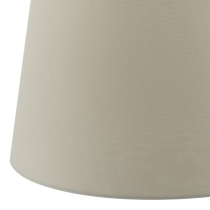 Dar - Cezanne Taupe Faux Silk Tapered Drum Shade (40cm)