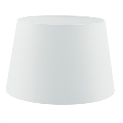 Dar - Cezanne White Faux Silk Tapered Drum Shade (45cm)