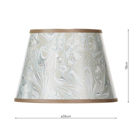 Dar - Frida Taupe Marble Pattern Tapered Drum Shade 26cm