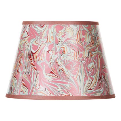 Dar - Frida Red Marble Pattern Tapered Drum Shade 26cm Dar - Frida Red Marble Pattern Tapered Drum Shade 26cm