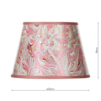 Dar - Frida Red Marble Pattern Tapered Drum Shade 26cm