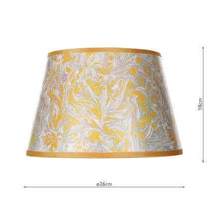 Dar - Frida Yellow Marbled Tapered Drum Shade 26cm