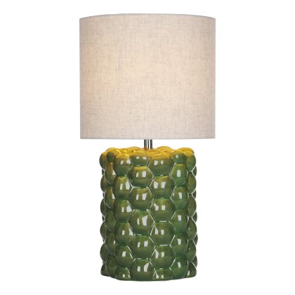 Dar - Jayden Table Lamp Green Reactive Glaze With Shade
