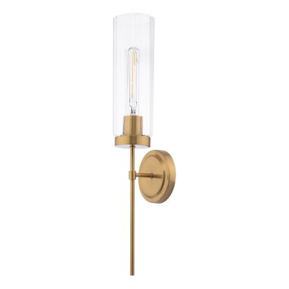 Dar - Jodelle Wall Light Polished Bronze and Glass