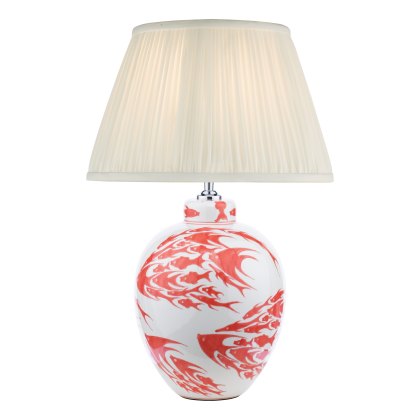Dar - Simone Table Lamp Base Only (Coral And White)