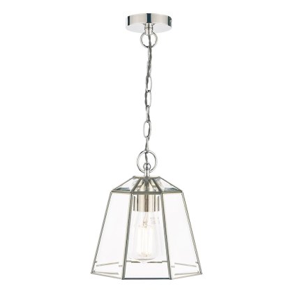 Laura Ashley - Clayton Pendant Polished Silver Glass