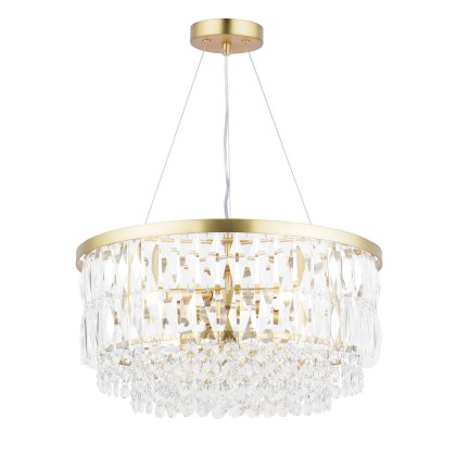 Laura Ashley - Rhosill 4 Light Pendant Glass & Antique Brass