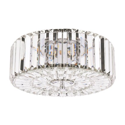Laura Ashley - Fernhurst 3 Light Flush Crystal Polished Chrome