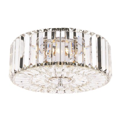 Laura Ashley - Fernhurst 3 Light Flush Crystal Polished Chrome Laura Ashley - Fernhurst 3 Light Flush Crystal Polished Chrome