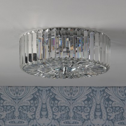 Laura Ashley - Fernhurst 3 Light Flush Crystal Polished Chrome