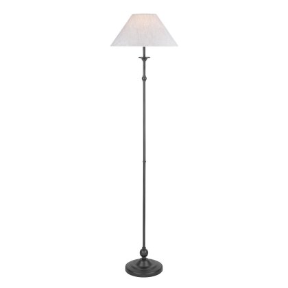 Laura Ashley - Ludchurch Floor Lamp Industrial Black With Shade