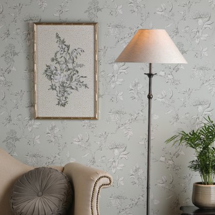 Laura Ashley - Ludchurch Floor Lamp Industrial Black With Shade