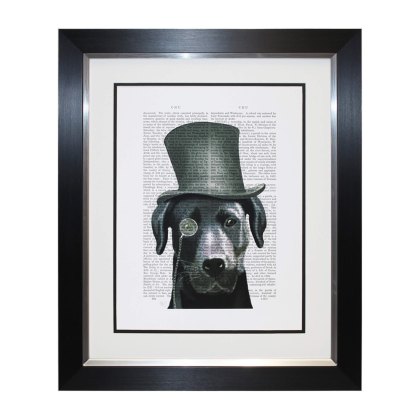 Figures and Florals - Black Labrador Formal Hound and Hat Figures and Florals - Black Labrador Formal Hound and Hat