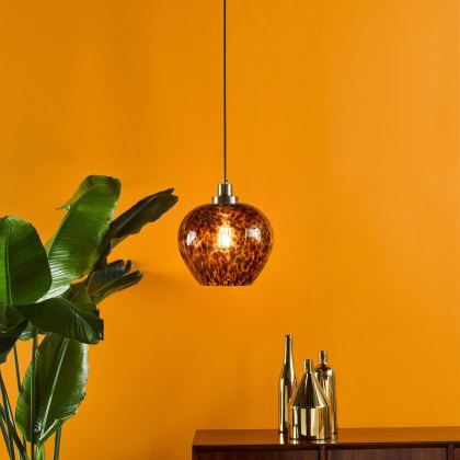 Dar - Leandra Pendant Tortoiseshell Glass and Antique Brass