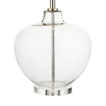 Dar - Moffat Table Lamp Glass Polished Chrome With Shade