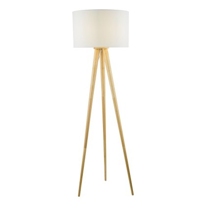 Dar - Ivor Tripod Floor Lamp Light Oak Base Only