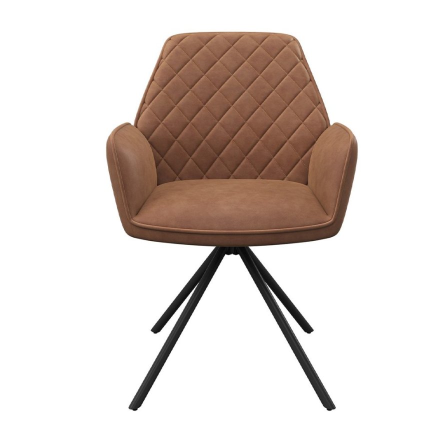 Torelli Furniture Ltd Lina - Swivel Dining Chair (Tan)