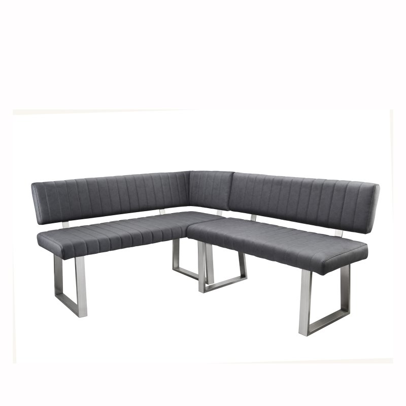 Classic Furniture Athens - Left Hand Facing Corner Bench (Dark Grey PU)