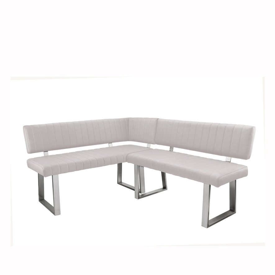 Classic Furniture Athens - Left Hand Facing Corner Bench (Light Grey Faux Leather)