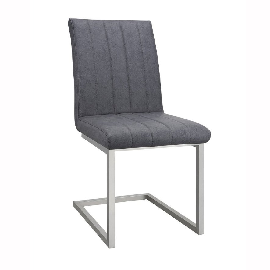 Classic Furniture Athens - Dining Chair (Dark Grey Faux Leather)