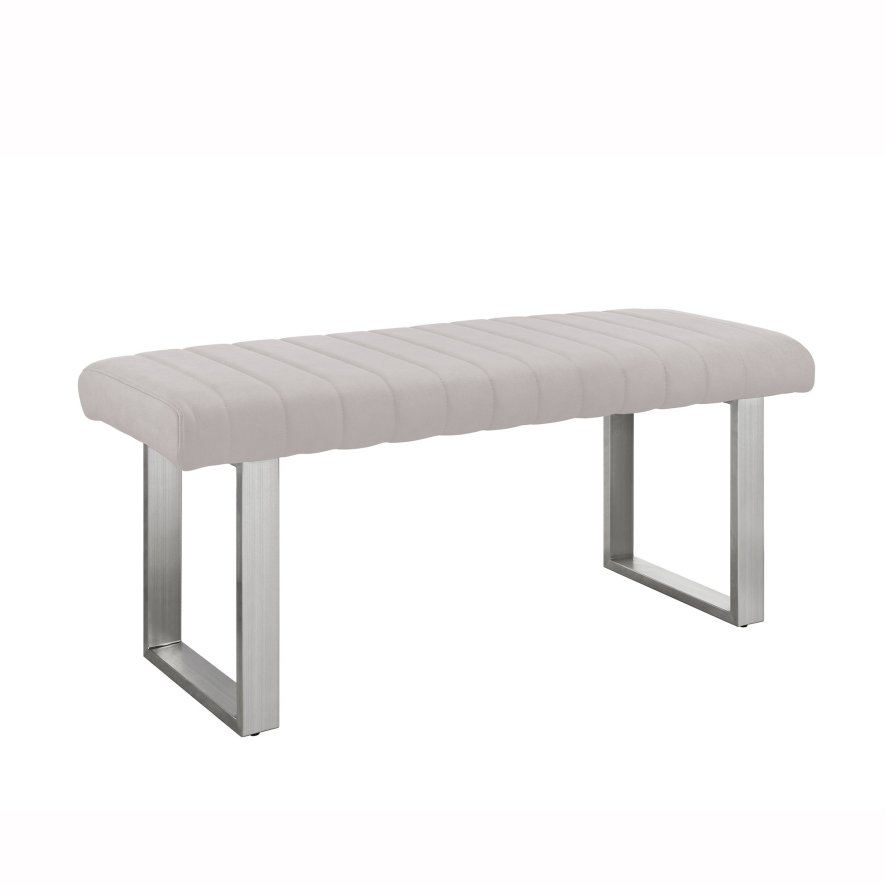 Classic Furniture Athens - Low Bench (Light Grey Faux Leather)