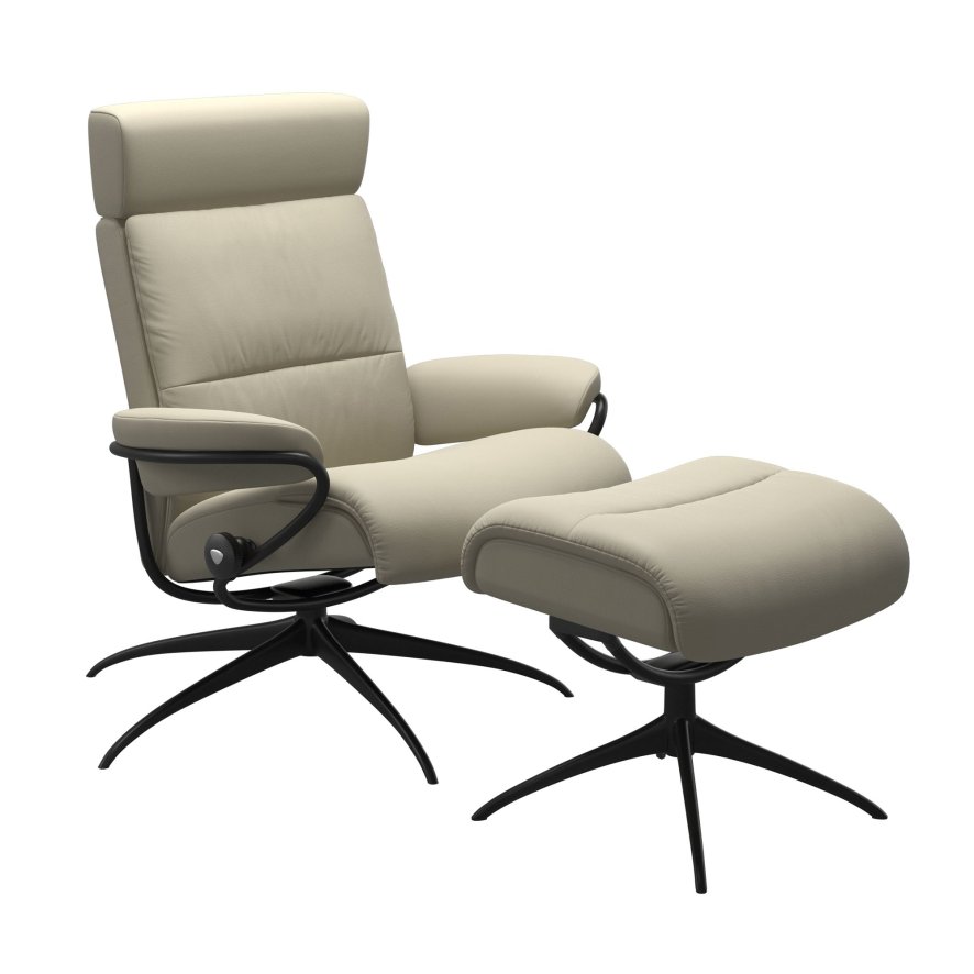Stressless Stressless Tokyo - Recliner Chair with Footstool and Adjustable Headrest (Star Base)
