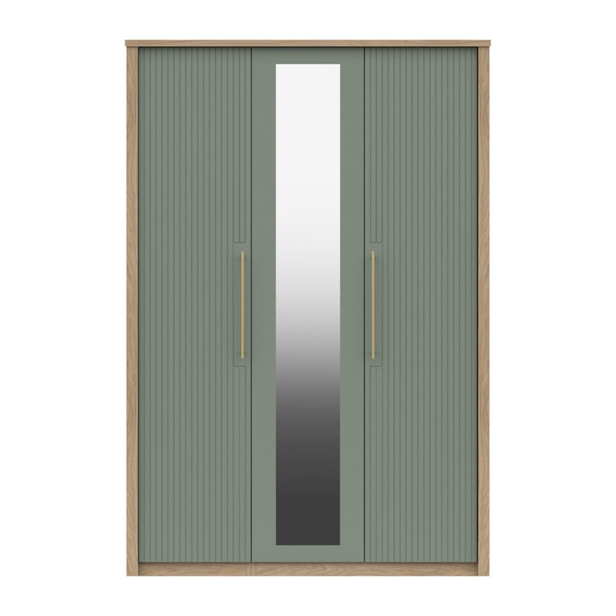One Call Furniture Exeter - Three Door Wardrobe with Mirror (Soft Close)